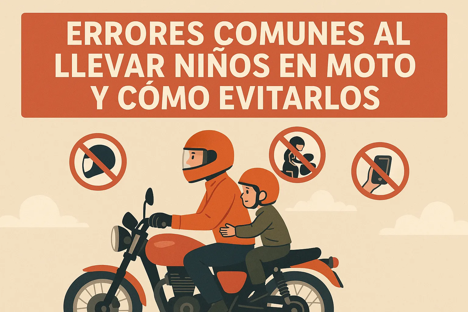 Errores comunes al llevar niños en moto y cómo evitarlos