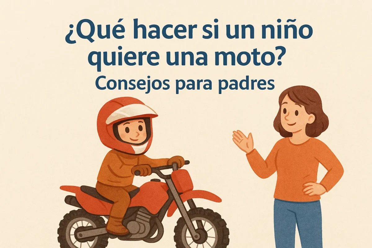 ¿Qué hacer si un niño quiere una moto? Consejos para padres