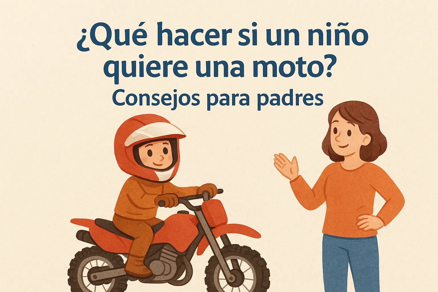 ¿Qué hacer si un niño quiere una moto? Consejos para padres